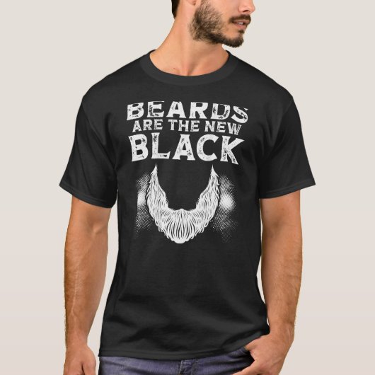 Beards Are The New Black Backprint Beard T-shirt (Voorkant)