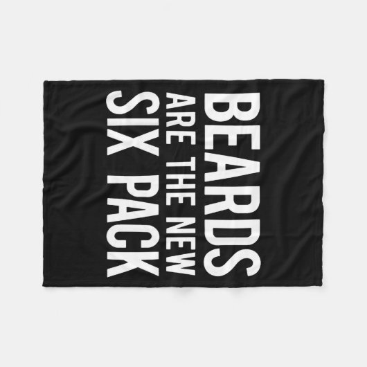 Beards Are The New Six Pack Fleece Deken (Voorkant (Horizontaal))