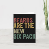 Beards Are The New Six Pack Funny Bearded Men  Kaart (Voorkant)