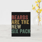 Beards Are The New Six Pack Funny Bearded Men  Kaart (Gele Bloem)