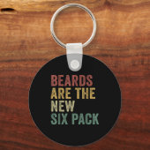 Beards Are The New Six Pack Funny Bearded Men  Sleutelhanger (Voorkant)