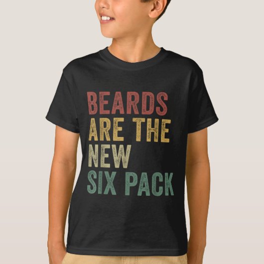 Beards Are The New Six Pack Funny Bearded Men  T-shirt (Voorkant)