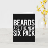 Beards Are The New Six Pack  Kaart (Gele Bloem)