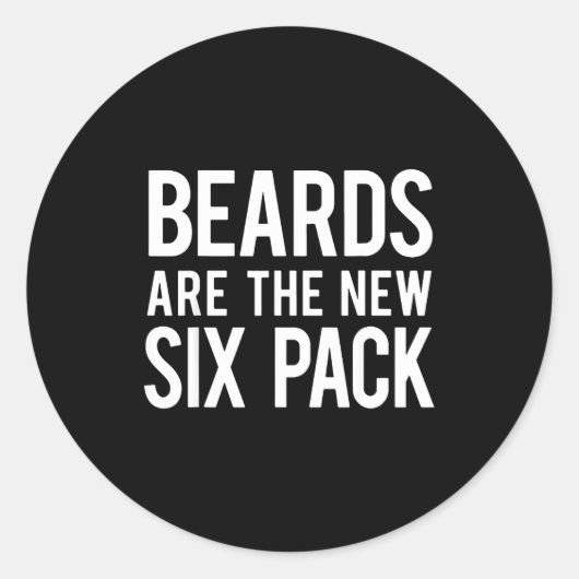 Beards Are The New Six Pack Ronde Sticker (Voorkant)