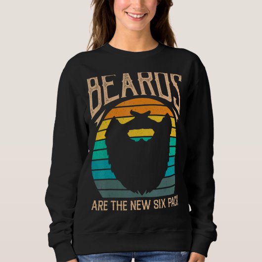 "Beards is the New Sixpack" Man Trui (Voorkant)
