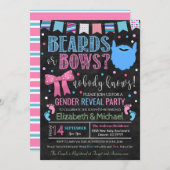 Beards of Bows Gender Reopenbaart Uitnodiging (Voorkant / Achterkant)