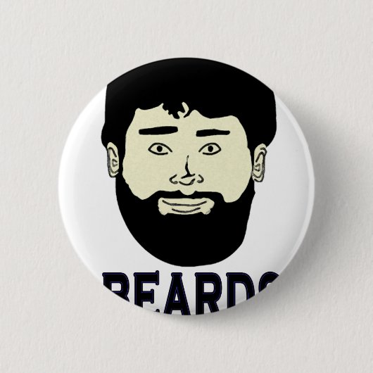 BEARDS - Ze groeien op je Ronde Button 5,7 Cm (Voorkant)
