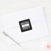 Beardsley Acanthus Leaf Bookplate Vierkante Sticker (Envelop)