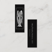 Beardsley Angel Art Nouveau Bladwijzer Mini Visitekaartje (Voorkant / Achterkant)