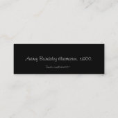 Beardsley Angel Art Nouveau Bladwijzer Mini Visitekaartje (Achterkant)