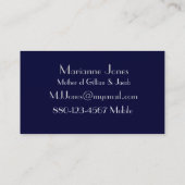 Beardsley Angels Monogram Mammie Calling Card Contactkaartje (Achterkant)