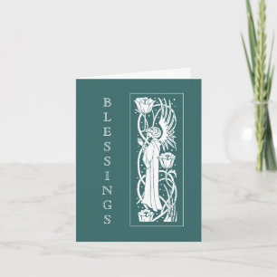 Beardsley Art Nouveau Angel Easter Kaart