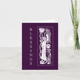 Beardsley Art Nouveau Engel Kerstkaart Feestdagen Kaart