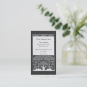 Beardsley Black & White Trees Landscaping Visitekaartje (Staand voorkant)