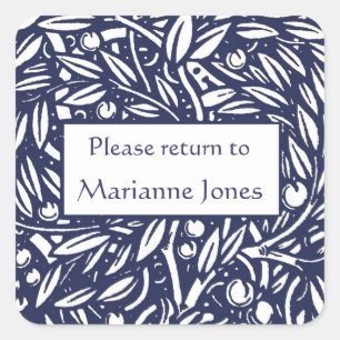 Beardsley Border Elegante Bookplate Vierkante Sticker