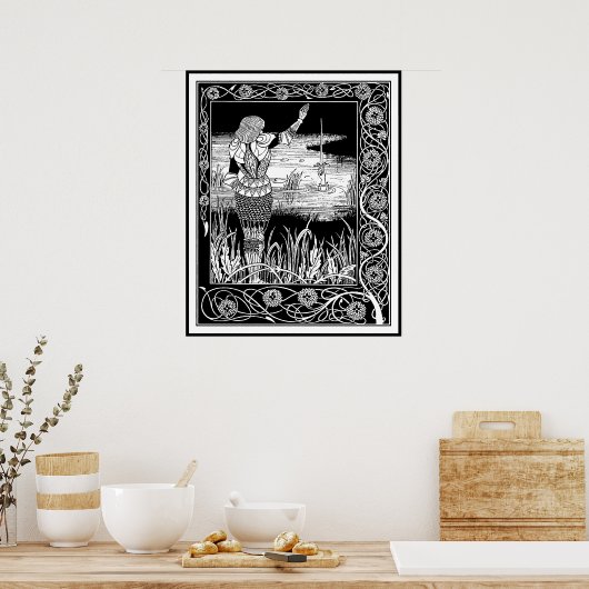 Beardsley - Excalibur - King Arthur Art Poster (Keuken)
