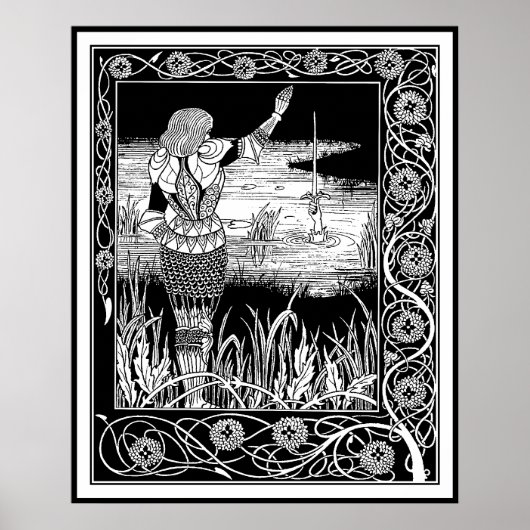Beardsley - Excalibur - King Arthur Art Poster (Voorkant)