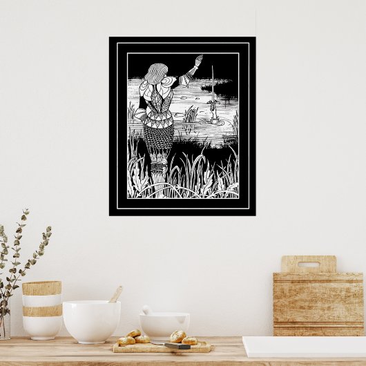 Beardsley Excalibur & Knight Art Poster (Keuken)