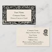 Beardsley Floral Border Elegant Visitekaartje (Voorkant / Achterkant)