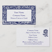 Beardsley Floral Border Elegant Visitekaartje (Voorkant / Achterkant)