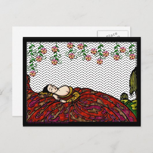 Beardsley Geïnspireerd door Sleeping Princess Briefkaart (Voorkant / Achterkant)