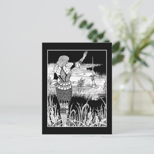 Beardsley Knight Excalibur Post Card Briefkaart (Staand voorkant)