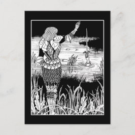 Beardsley Knight Excalibur Post Card Briefkaart