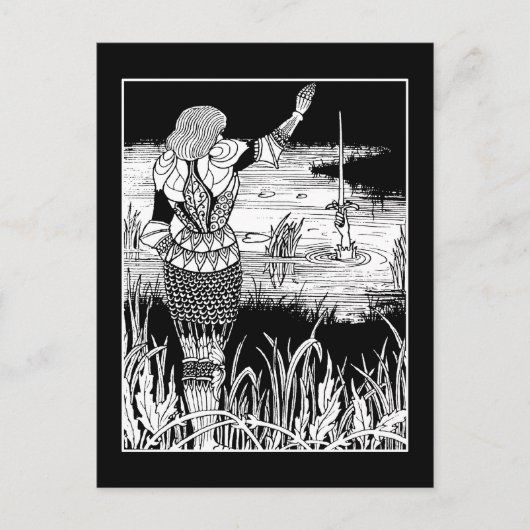 Beardsley Knight Excalibur Post Card Briefkaart (Voorkant)