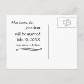 Beardsley Knight & Lady Save the Date Briefkaart (Achterkant)