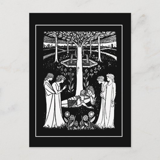 Beardsley Lancelot Post Card Briefkaart (Voorkant)