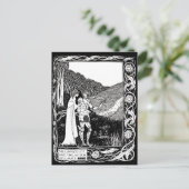 Beardsley Lancelot & Witch Post Card Briefkaart (Staand voorkant)