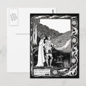 Beardsley Lancelot & Witch Post Card Briefkaart (Voorkant / Achterkant)