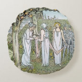 Beardsley: Morte D'Arthur Rond Kussen (Voorkant)