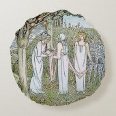 Beardsley: Morte D'Arthur Rond Kussen (Achterkant)