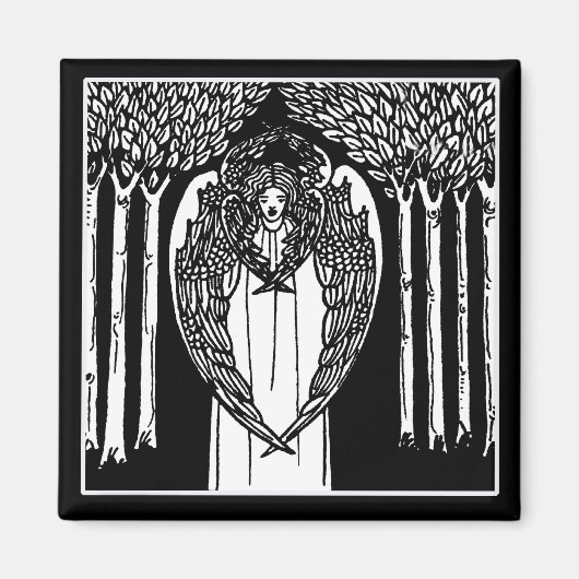 Beardsley Nouveau Angel Magnet (Voorkant)