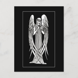 Beardsley Nouveau Angel Post Card Briefkaart