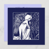 Beardsley Nouveau Engel Kerstkaarten Feestdagenkaart (Voorkant / Achterkant)