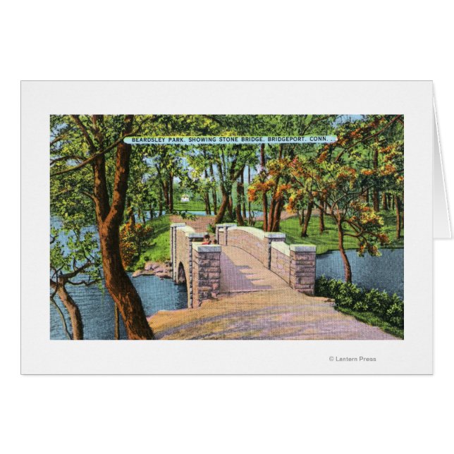 Beardsley Park Uitzicht van de Stone Bridge (Voorkant Horizontaal)