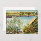 Beardsley Park Water Herfsten, Bridgeport Connecti Briefkaart (Voorkant / Achterkant)