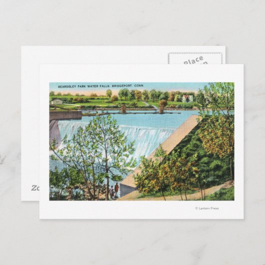 Beardsley Park Water Herfsten Scene Briefkaart (Voorkant / Achterkant)