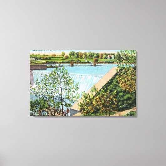 Beardsley Park Water Herfsten Scene Canvas Afdruk (Voorkant)