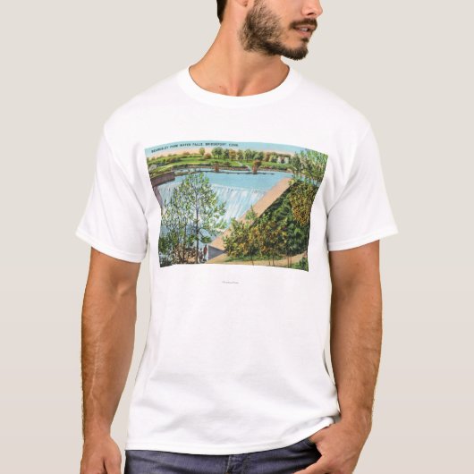 Beardsley Park Water Herfsten Scene T-shirt (Voorkant)