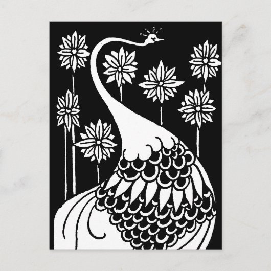 Beardsley Peacock Post Card Briefkaart (Voorkant)