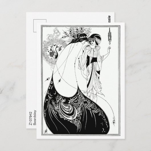 Beardsley Peacock Skirt  Briefkaart (Voorkant / Achterkant)