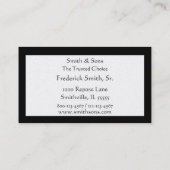 Beardsley Poppies Elegant Mortuary Visitekaartje (Achterkant)