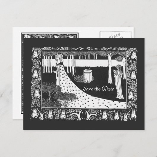 Beardsley Save the Date Wedding 2 Sided Aankondigingskaart (Voorkant / Achterkant)