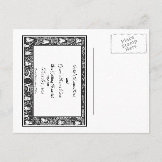 Beardsley Save the Date Wedding 2 Sided Aankondigingskaart (Achterkant)
