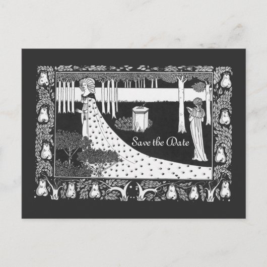 Beardsley Save the Date Wedding 2 Sided Aankondigingskaart (Voorkant)
