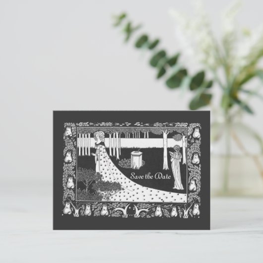 Beardsley Save the Date Wedding 2 Sided Aankondigingskaart (Staand voorkant)