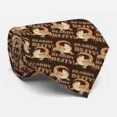 Beardy Besty Bearded Dragon Lizard Stropdas (Opgerold)